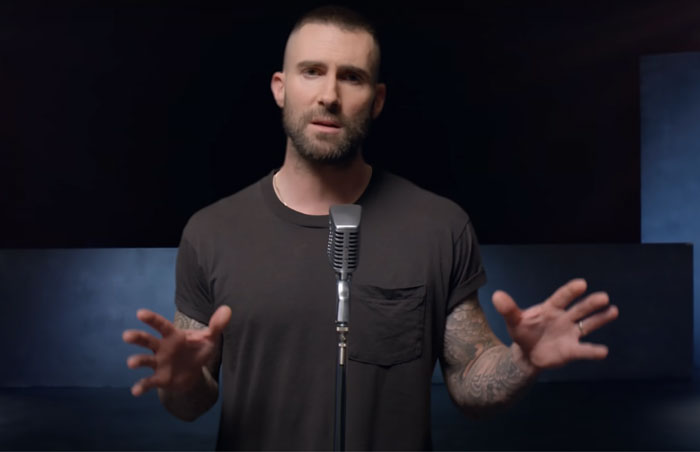 Screen photo from Adam Levine official music video