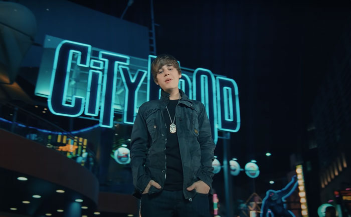 Screenshot from Justin Bieber official music video