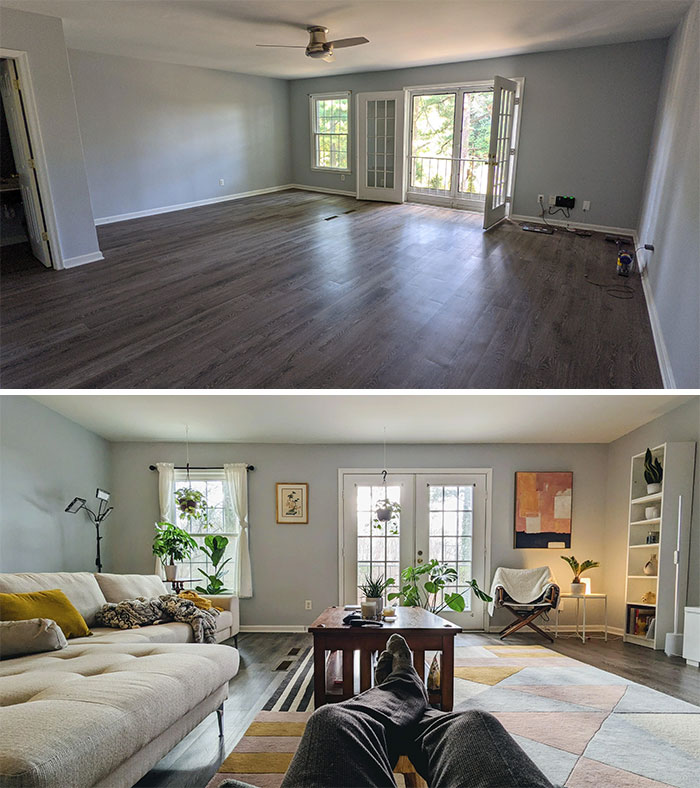 Living Room After/Before. Dc Metro Area