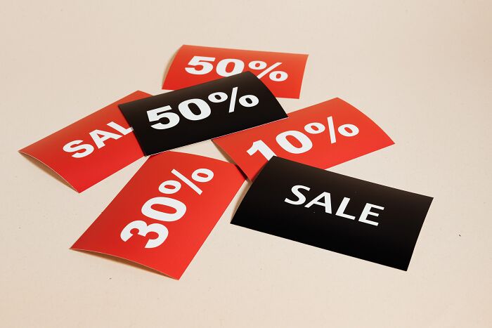 Sale Tags On Ground 