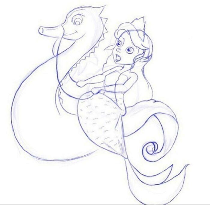 #51 Drew A Mermaid Sketch For Mermay