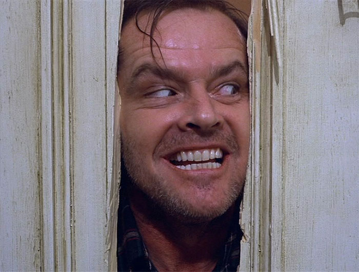 Jack Torrance watching through the wall
