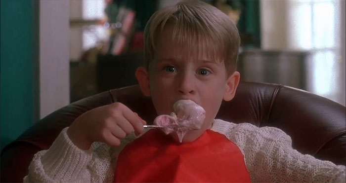 Kevin McCallister eating ice cream