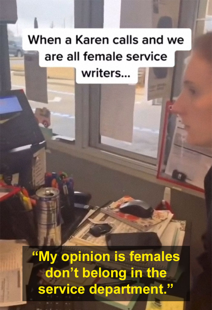 Karen Complains Women Don't Belong In Auto Service, Demands A Male Mechanic Karen Complains Women Don't Belong In Auto Service, Demands A Male Mechanic