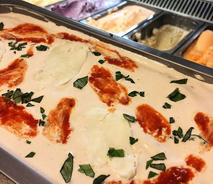 Margherita Pizza ice cream 