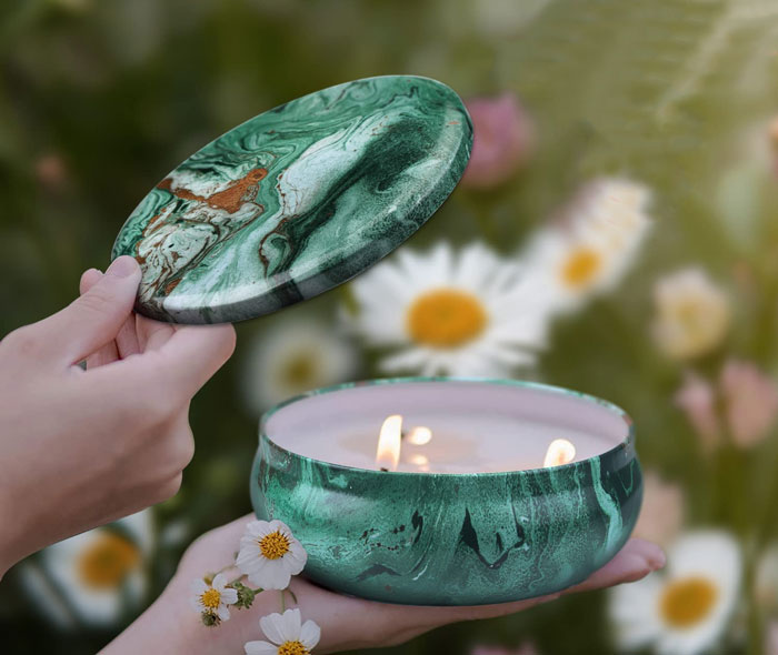 Green Citronella Candle