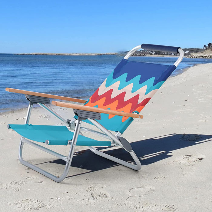 Beach chair on the seaside 