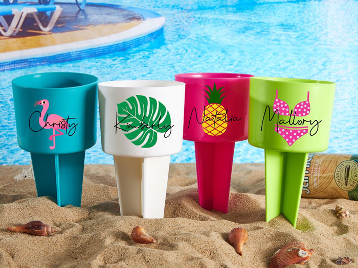 Colourful cup holders 