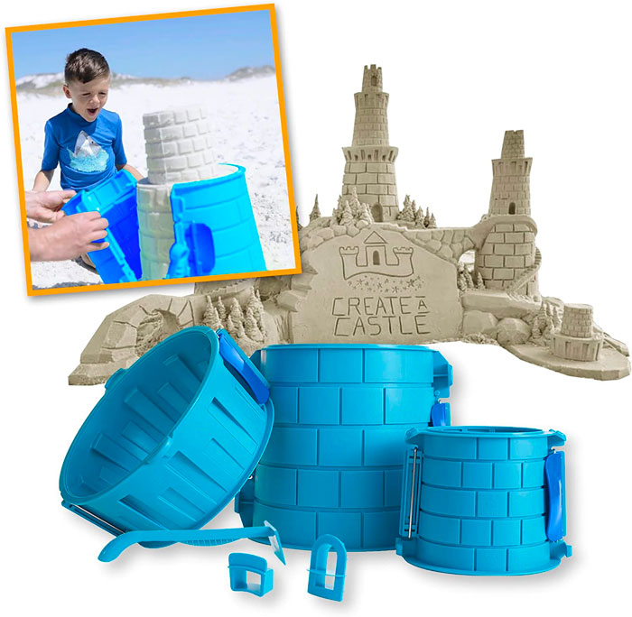 Blue sandbox toy set 