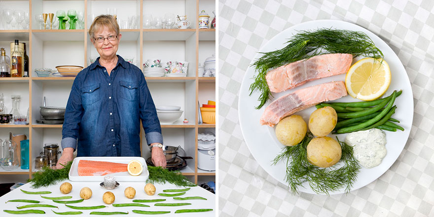 Brigitta, 70, Sweden: Inkokt Lax (Poached Cold Salmon And Vegetables)