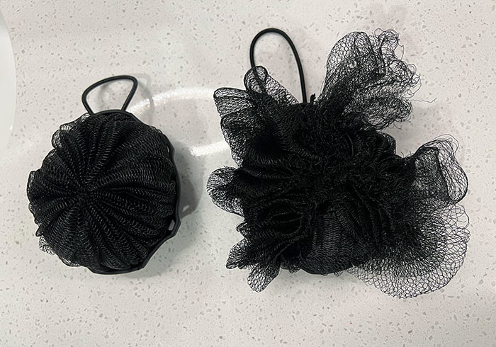Brand New Loofah vs. The Same One Bought 5 Years Ago