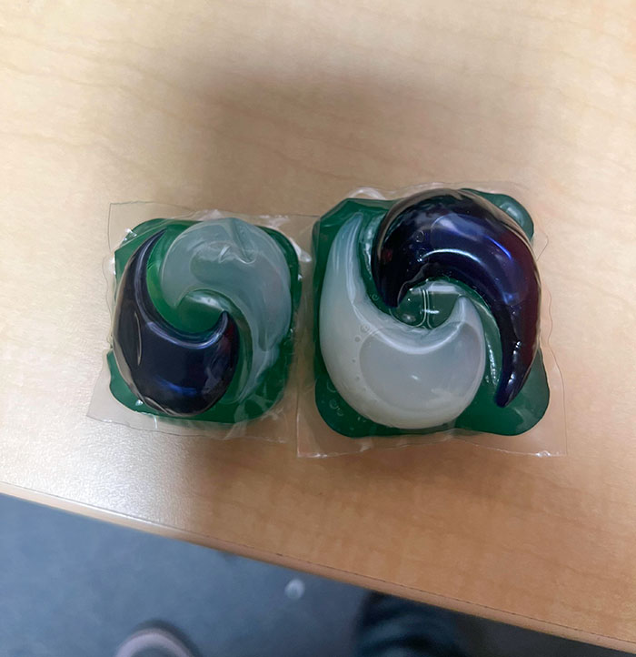 This Tide Pod Is Large Compared To The Rest In The Package