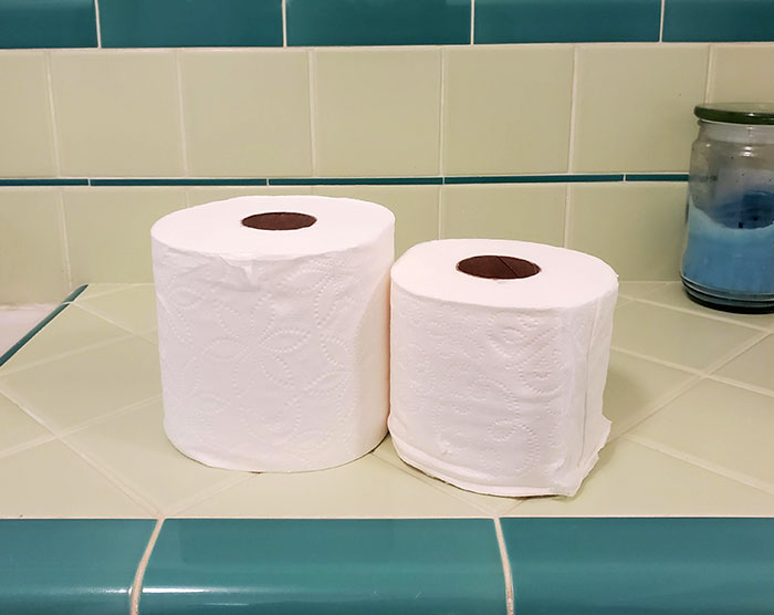 The Size Difference Between Kirkland (Costco) Versus Angel Soft Toilet Paper