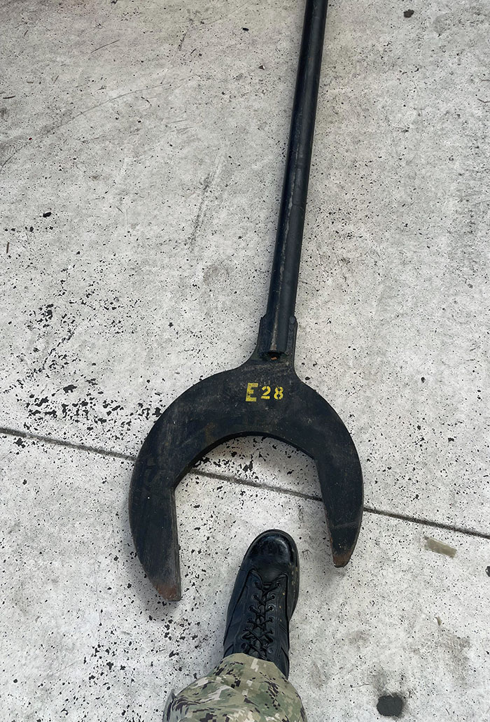 This Massive Wrench I Use At Work. Size 11 Boot For Comparison
