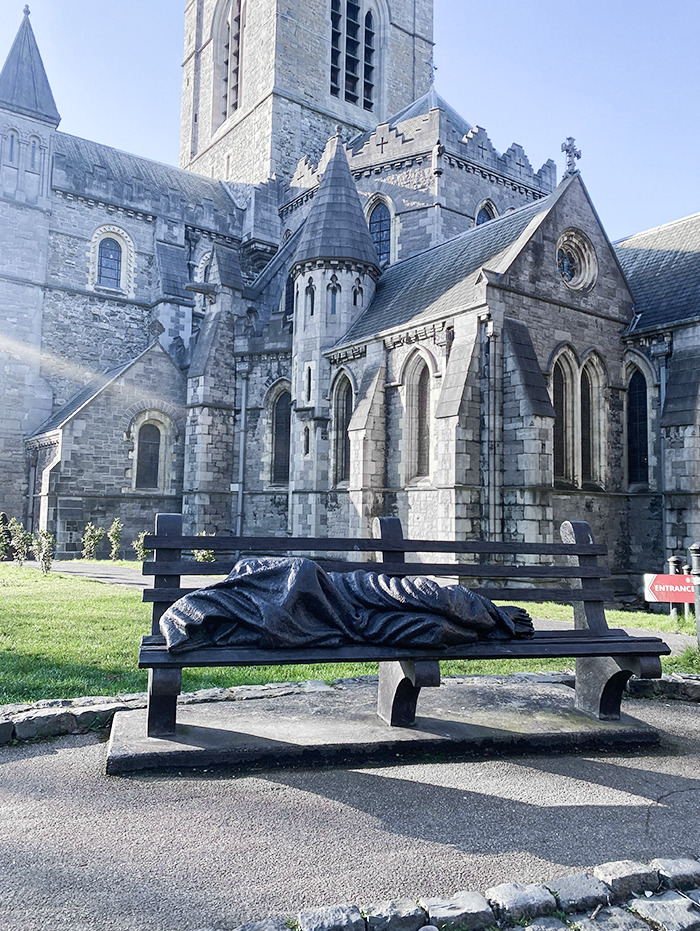 The Homeless Jesus Sculpture, In The Grounds Of Christ Church Cathedral In Dublin
