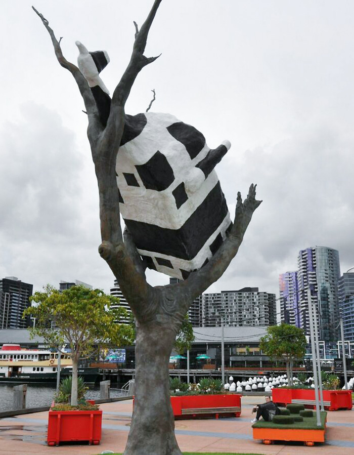 Cow In A Tree Sculpture