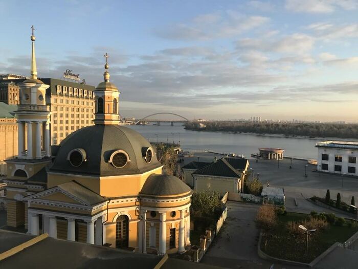 The View From My Ex-Office Window In Kyiv, Ukraine. Missing My Home City So Much Being Away