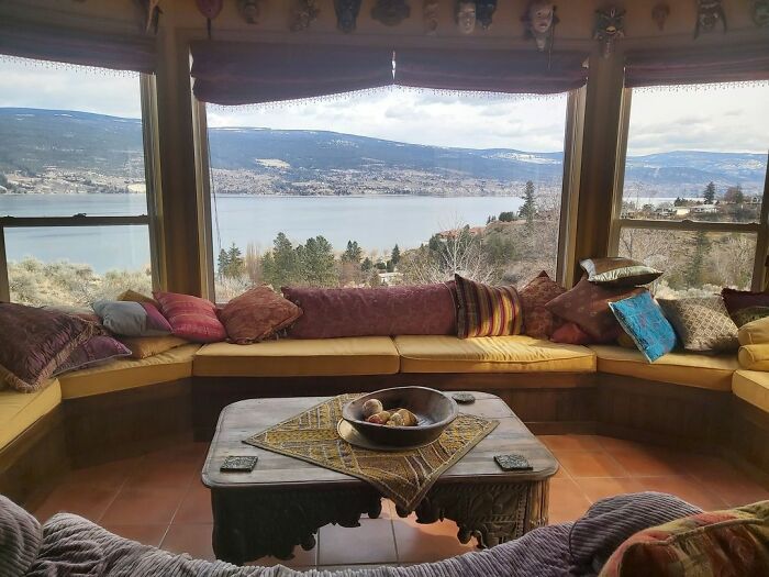 View Of Okanagan Lake From My Aunt's Sunroom In Summerland, British Columbia, Canada
