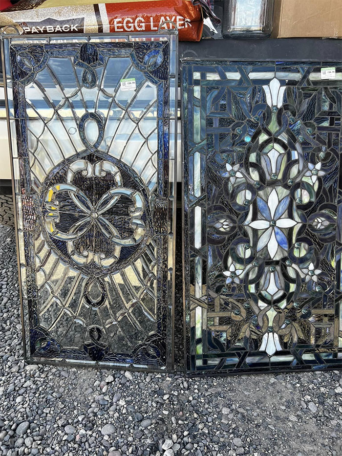 Not Weird, But Certainly Wonderful!!! I Found These 2 Beautiful Stained Glass Pieces At Goodwill For $35 Each! I Nearly Died When I Turned The Corner And Saw Them!