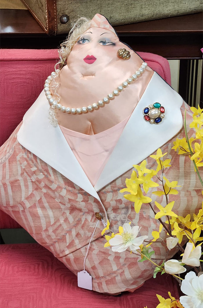 I Was Told That I Need To Share This With The Internet. So, Behold The... Church Lady Pillow? A Google Search Turns Up Nothing But I Am Sure She's Gonna Turn Up In My Nightmares. Found At Imagine 2nd Chance Treasures In Auburn, Ca. No, She Did Not Come Home With Me