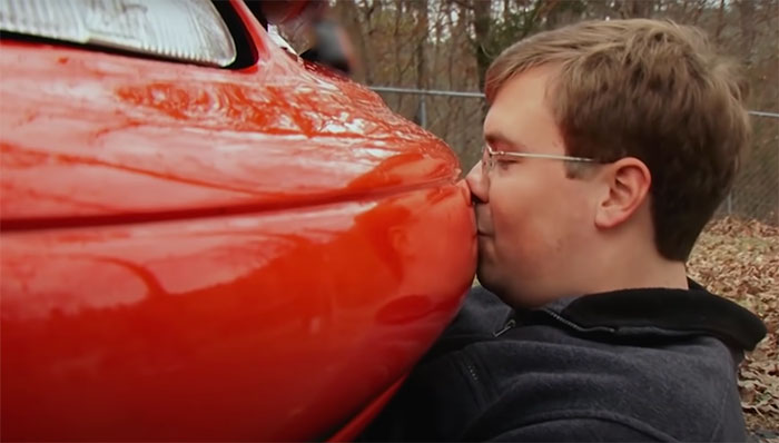 Person kissing car in My Strange Addiction
