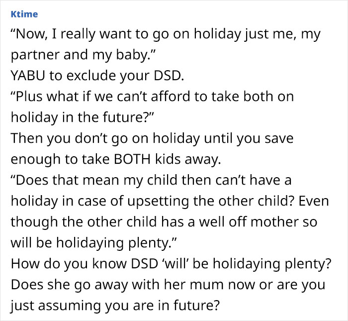 Woman Wonders If She's Wrong For Not Wanting To Take Husband's 8-Year-Old On Holiday While Taking Their Baby Son Woman Wonders If She's Wrong For Not Wanting To Take Husband's 8-Year-Old On Holiday While Taking Their Baby Son