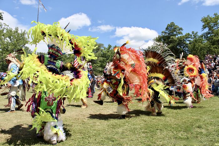 Colorful Dresses Of A Group Of Dancers