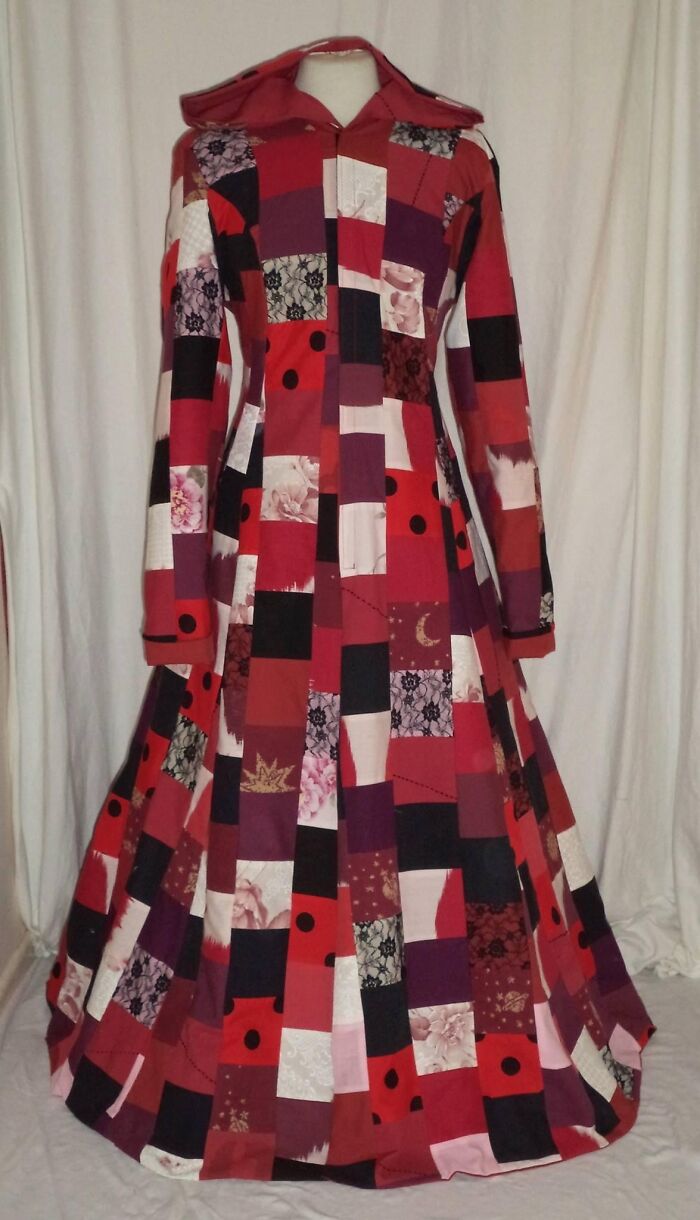 I Make Patchwork Coats From Recycled Fabrics (9 Pics)