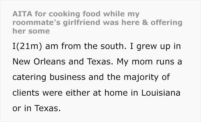 Man Wonders If He’s A Jerk For Offering Roommate And His GF Home-Cooked Food Man Wonders If He’s A Jerk For Offering Roommate And His GF Home-Cooked Food