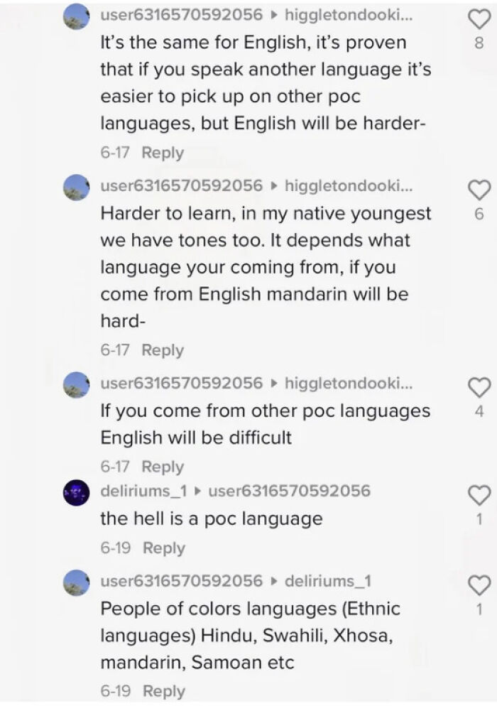 Ahh Yes, My Favourite Language Family, The POC Languages