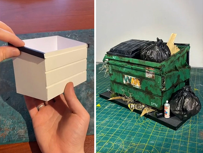 Talented Modeler Makes Miniature Dumpster