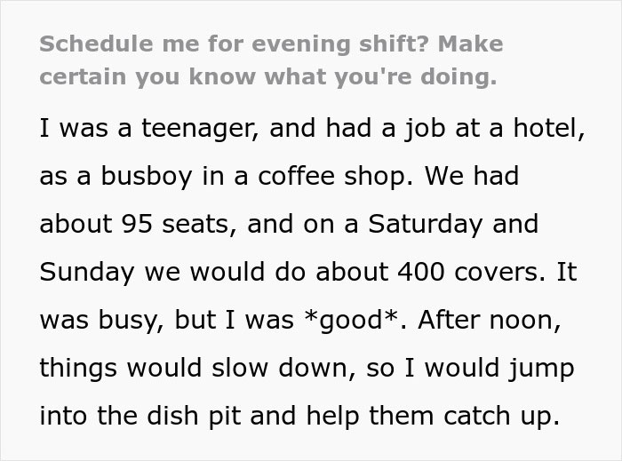 Manager Ignores His Part Of The Deal With Busboy, Regrets It When He Just Up And Leaves, Leaving The Place In Complete Pandemonium