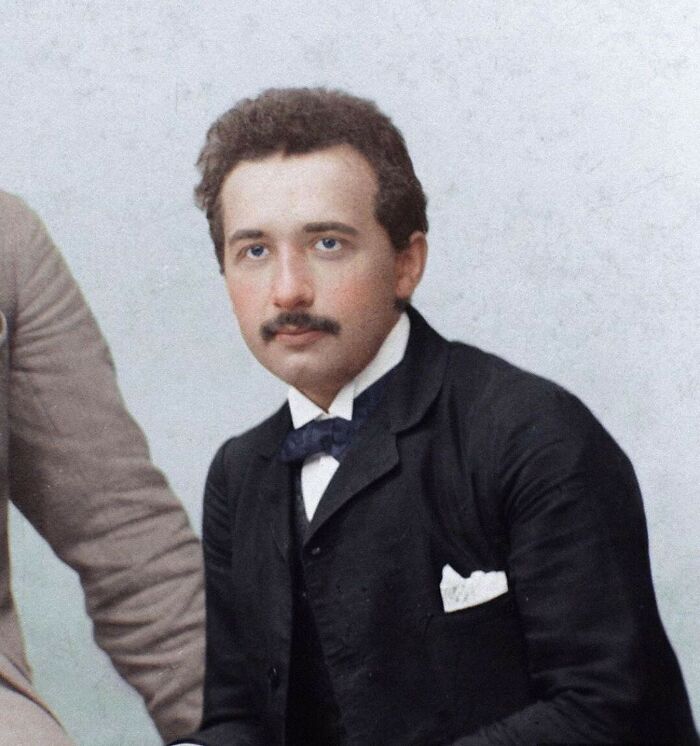 Albert Einstein Posing For A Photograph In Zurich, Switzerland At The Age Of 24 In 1903