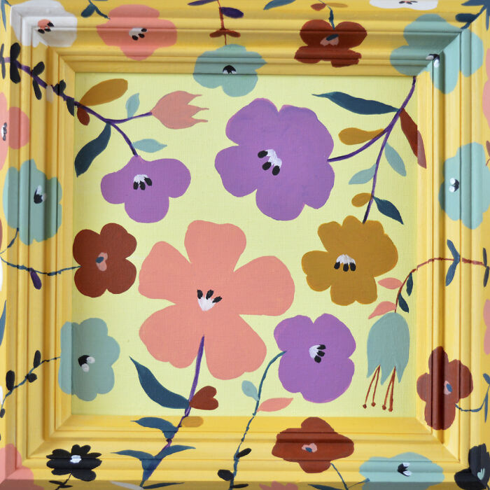 Original Acrylic Painting "Yellow Pattern"