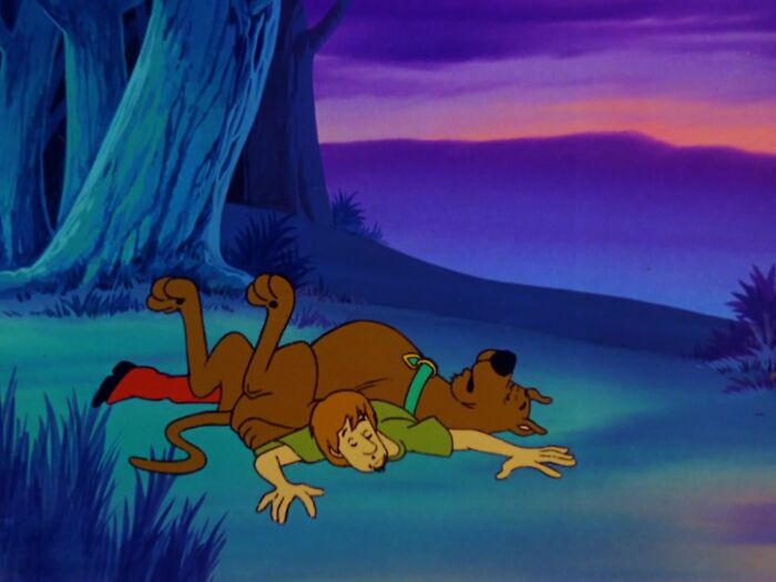 Scene from "The New Scooby And Scrappy-Doo" cartoon