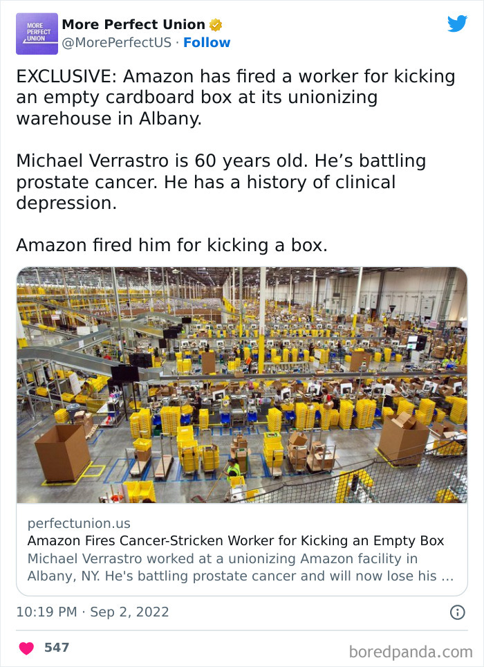 Fired For Kicking An Empty Box