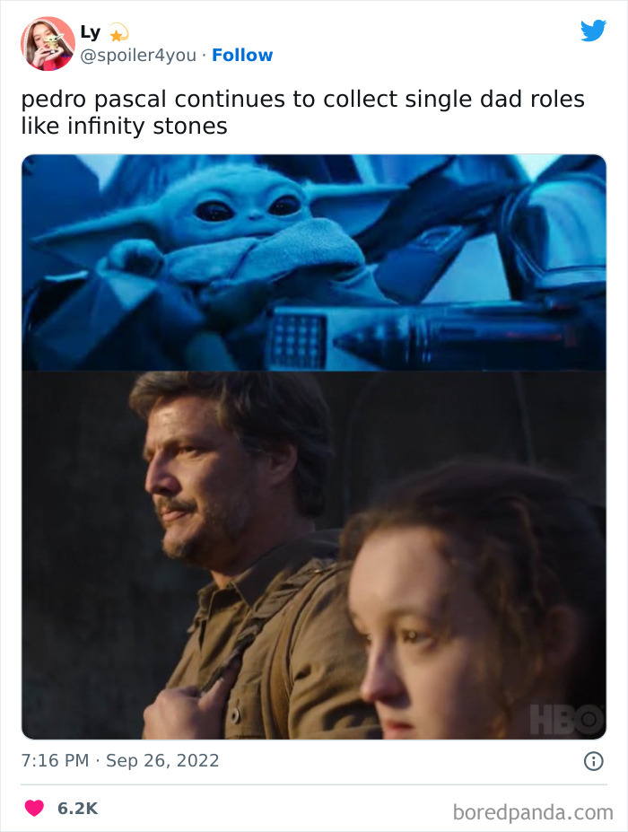 Pedro Pascal continues to collect single dad roles like infinity stones meme