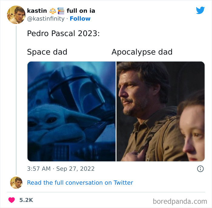 Pedro Pascal space dad and apocalypse dad meme