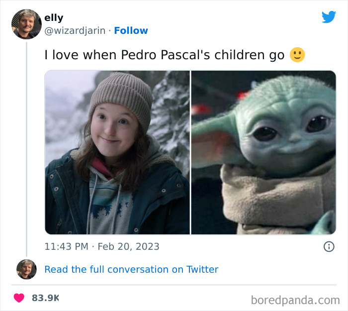 Love when Pedro Pascal's children go meme