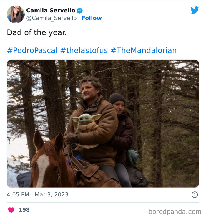 Pedro Pascal dad of the year meme