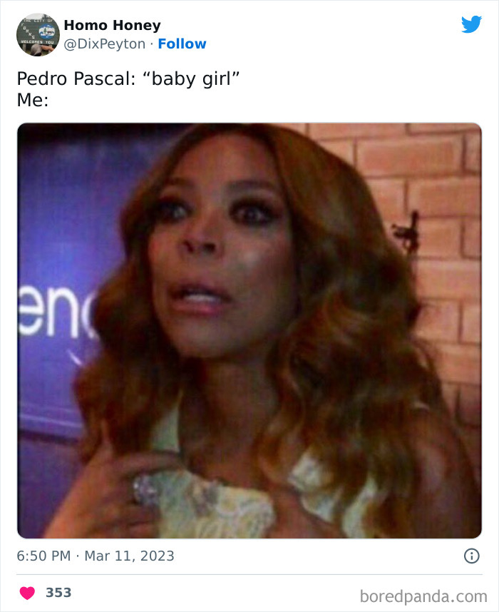 Pedro Pascal says baby girl meme