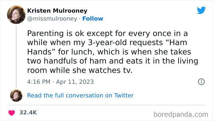 I'm Just Hoping She’s Not Watching Wibbly Pig While Chomping On Fistfuls Of Ham