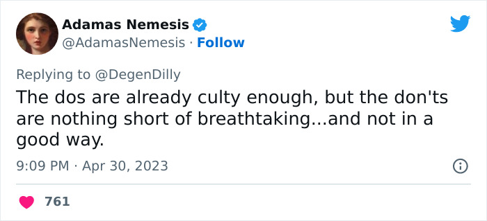 Local Cult Has 150 Rules For Their Members, The List Goes Viral On Twitter