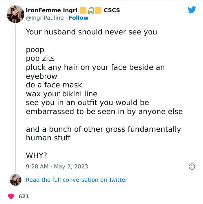 "My Husband Has Seen Me Cut Open": Twitter Comes After This Woman Who Shared What Women Should Never Do In Front Of Their Husbands "My Husband Has Seen Me Cut Open": Twitter Comes After This Woman Who Shared What Women Should Never Do In Front Of Their Husbands
