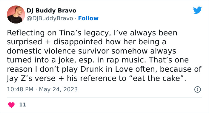 Tina Turner Fans Are Mad About Beyoncé and Jay-Z Making ‘Mockery’ Of Late Singer’s Abuse Tina Turner Fans Are Mad About Beyoncé and Jay-Z Making ‘Mockery’ Of Late Singer’s Abuse
