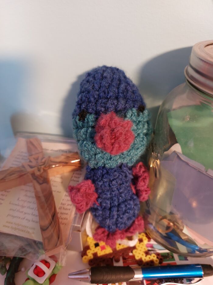 His Name Is Earle. He Is A Mole. He Was My Very First Amigurumi Animal. He Is Colorful. Do What You Will With This Information