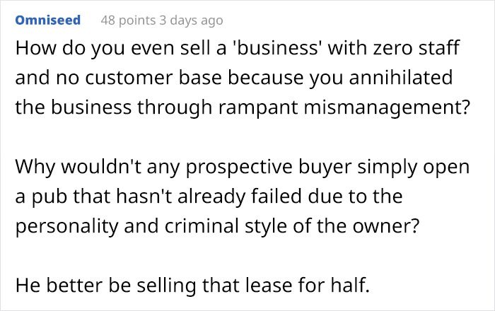 Boss Decides To Stop Paying His Employees, Regrets It After Everyone Quits And His Pub Shuts Down Boss Decides To Stop Paying His Employees, Regrets It After Everyone Quits And His Pub Shuts Down
