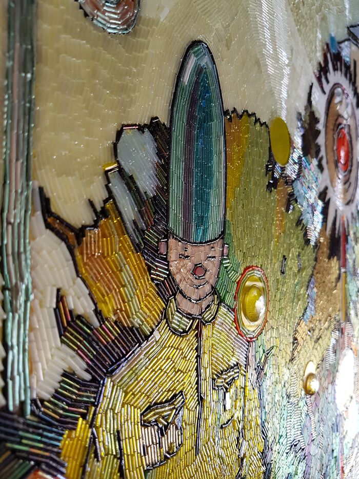 To Make The Paintings “Alive” I Cover Them With Glass Beads (17 Pics) To Make The Paintings “Alive” I Cover Them With Glass Beads (17 Pics)