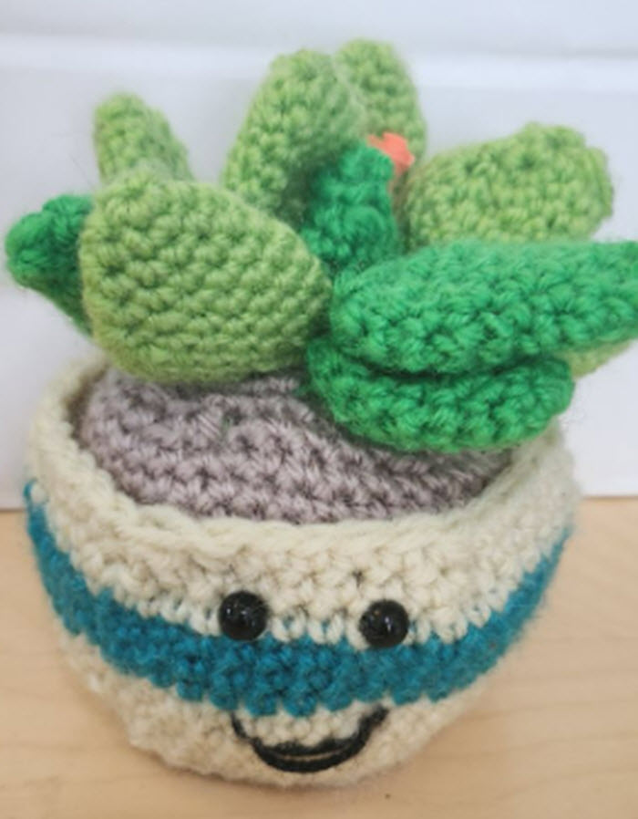 My First Amigurumi! A Happy Cactus :)