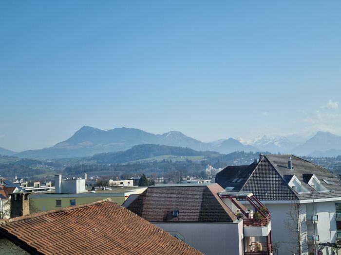 Nice And Friendly Neighborhood. Mountains In The Back